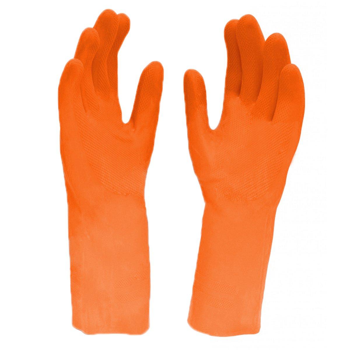 Orange rubber latex gloves ? 1,6mm