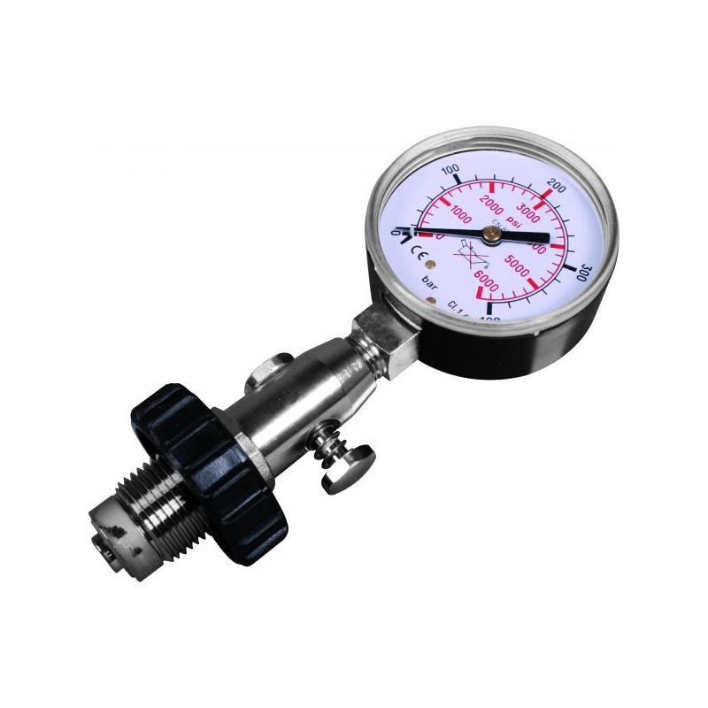 Cylinder pressure testing gauge, DIN, upto 300 Bar / 4300 PSI metric gauge
